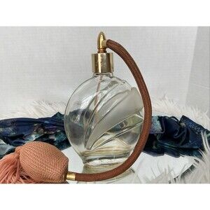 Vintage Iridescent Shell Perfume Atomizer Vanity Bottle Tassel Spray